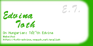 edvina toth business card